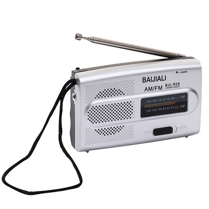 Radio FM/AM Small Portable Radio Battery Operated Radio Full-wave Band World Receiver Telescopic Antenna Built-in Speaker