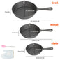 3pc Frying Pan Cast Iron Uncoated Black For Food Frying, Cooking And Stir-Frying Non-Stick Frying Pans Omelette Pan
