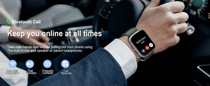 Jugeman 1.91" Smartwatch (Answer/Make Call), IP68 Waterproof Fitness Tracker, 110+ Sport Modes, Heart Rate and Sleep Monit.