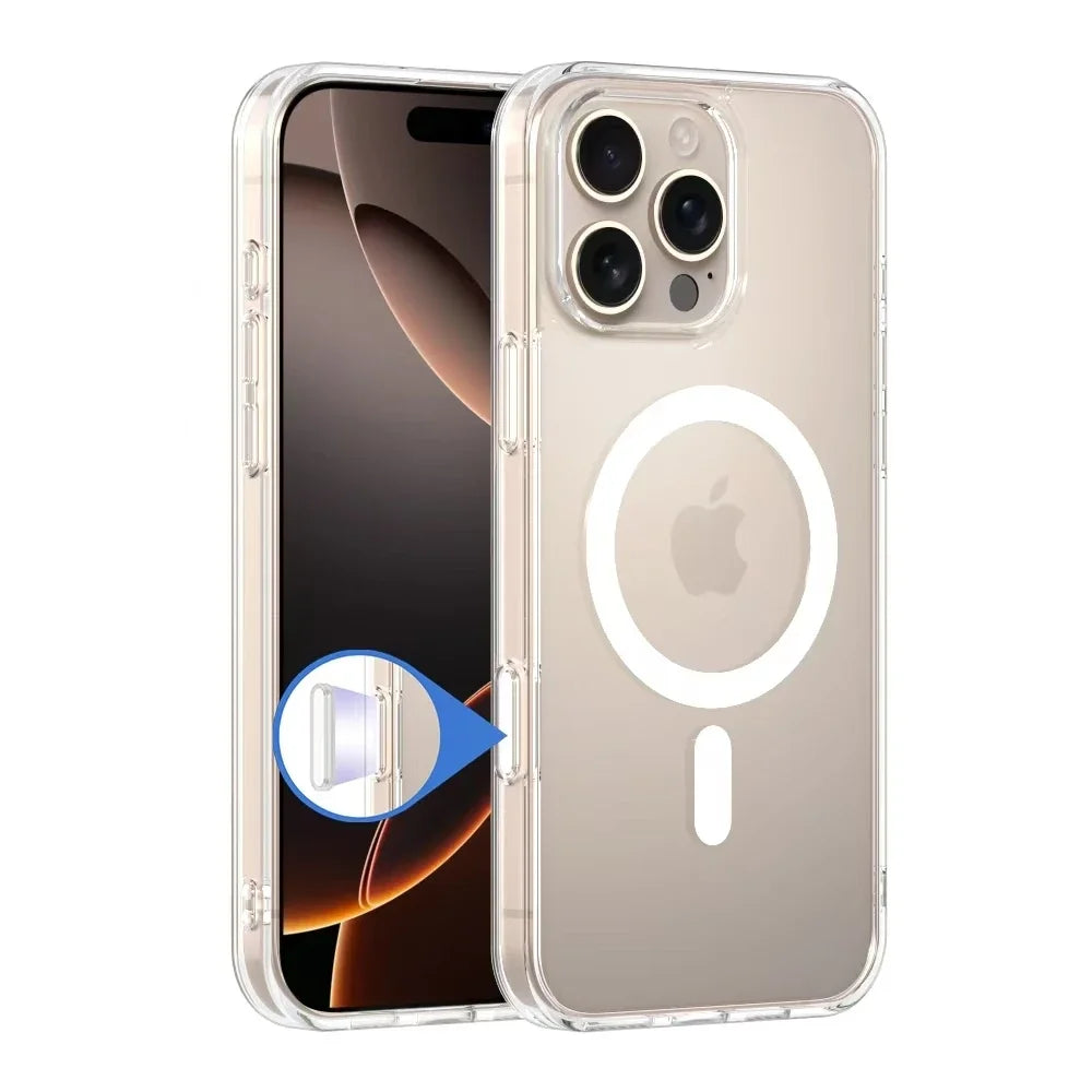 Camera Control Capture Button Case For Magsafe Mag Safe iPhone 16 Pro Max Plus 16Pro 16Plus iPhone16 Matte Black Phone Cover