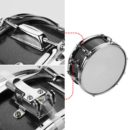 12 Inch Snare Drum Portable Snare Drum Set with Drumsticks Shoulder Strap Percussion Instrument Suitable for Students Beginners