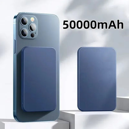 50000mAh Wireless Magnetic Power Bank PD 22.5W Fast Charging Portable External Spare Battery Pack for Magsafe For iPhone Samsung