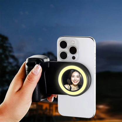 For Magsafe Bluetooth-Compatible Shutter Phone Hand Grip Camera Handle Grip Selfie Stablizer Selfie Handle for iPhone 16 15 Vlog