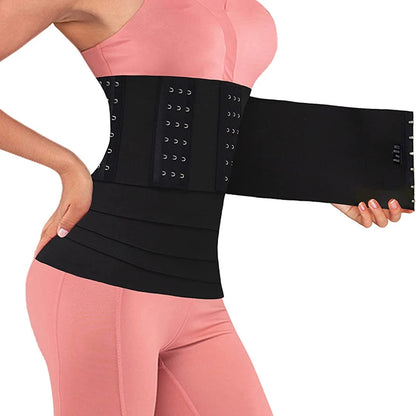 Buckle Bandage Wrap Adjustable Waist Trainer Tummy Slimming Belt Lumbar Support Corset Workout Belly Trimmer Sheath Shapewear