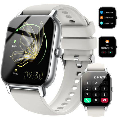 Jxrev Smart Watch, 1.85" Sports Watch for IP68 Waterproof, 110+ Sport Modes, Fitness Activity Tracker, Ultra Thin Watch.