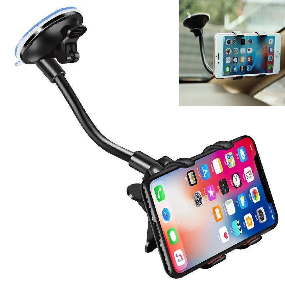 Universal Car Phone Holder 360 Windscreen Suction Mount GPS Stand Cradle UK