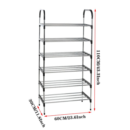 5/6 layer simple shoe rack entrance door storage rack household shoe rack stackable space saving shoe rack