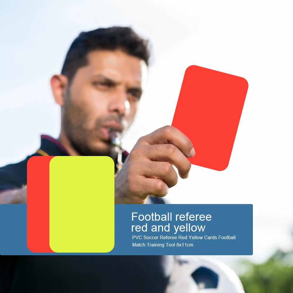 Hot Sale Red Card Skillful Manufacture Soccer Referee Tool Red Yellow Cards for Football Match Training 3.2x4.3 inch