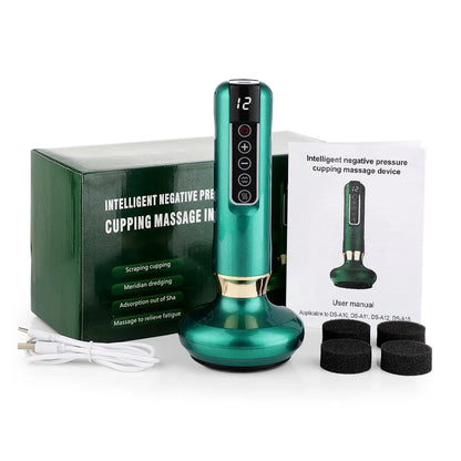 Electric Cupping Massager Vacuum Suction Cup GuaSha Anti Cellulite Beauty Health Scraping Infrared Heat Body Slimming Massage
