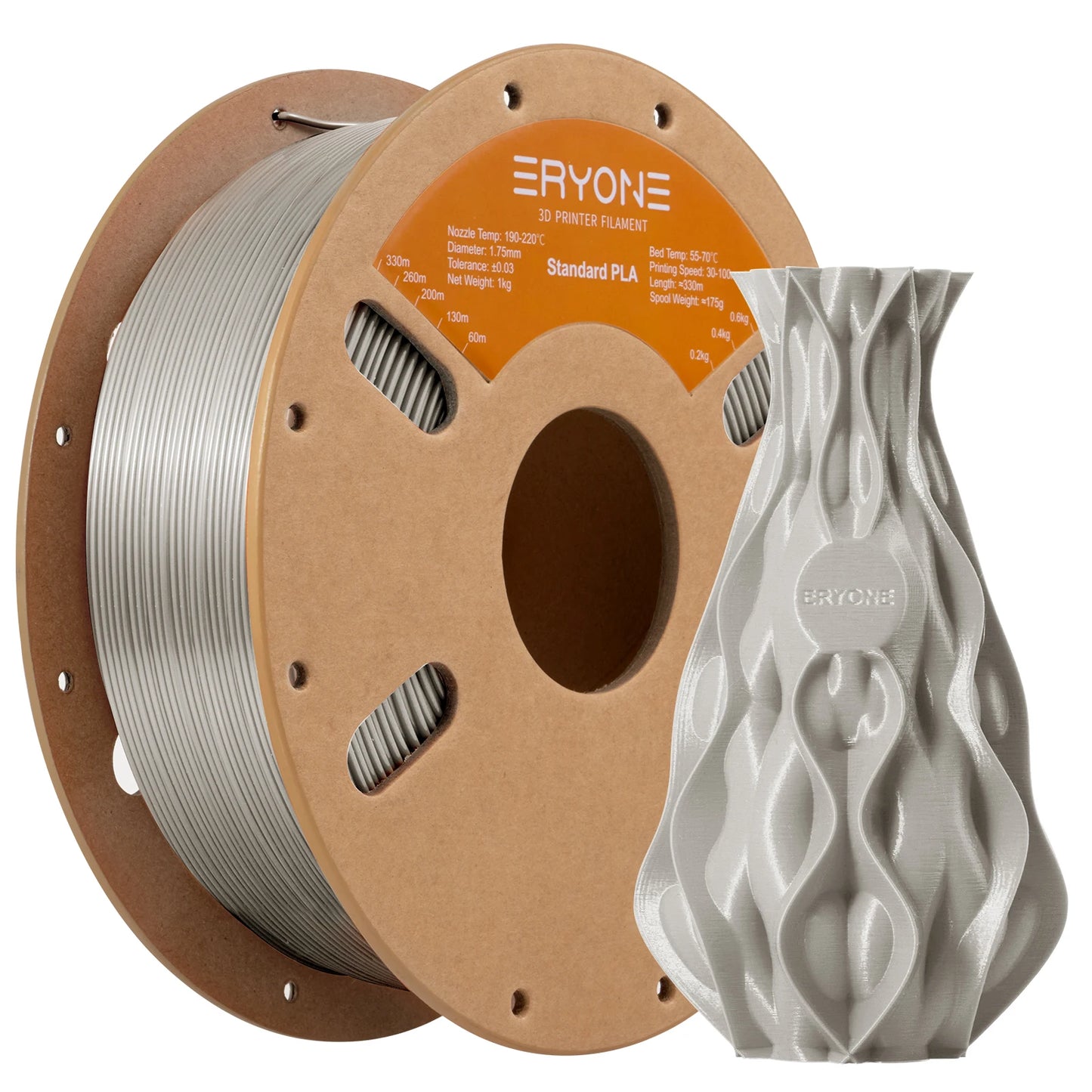 ERYONE 1/5/10KG Standard PLA Premium Filament 1.75mm 3D Print, Multicolor Available,big sale 1kg pla filament,1kg/spool