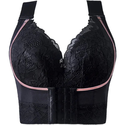 Plus Size Push Up Bra Wireless Front Closure - Seamless Comfort Bralette for Women, No Underwire Lift Support T-Shirt Bra