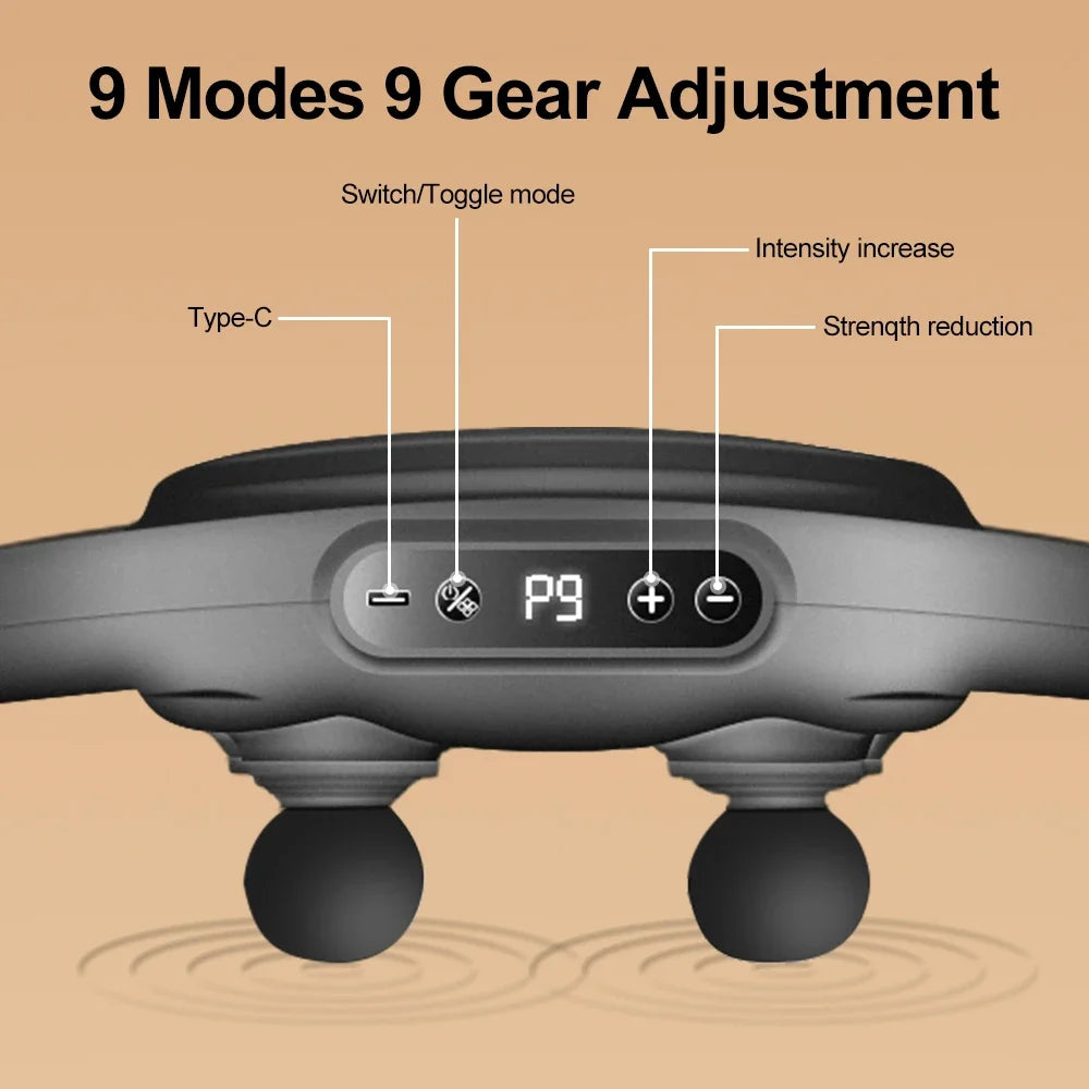 6-head Fascia LCD display Gun Vibration Body Muscle Relaxer Massage Gun Back Waist Massager Neck Shoulder Thigh masajeador