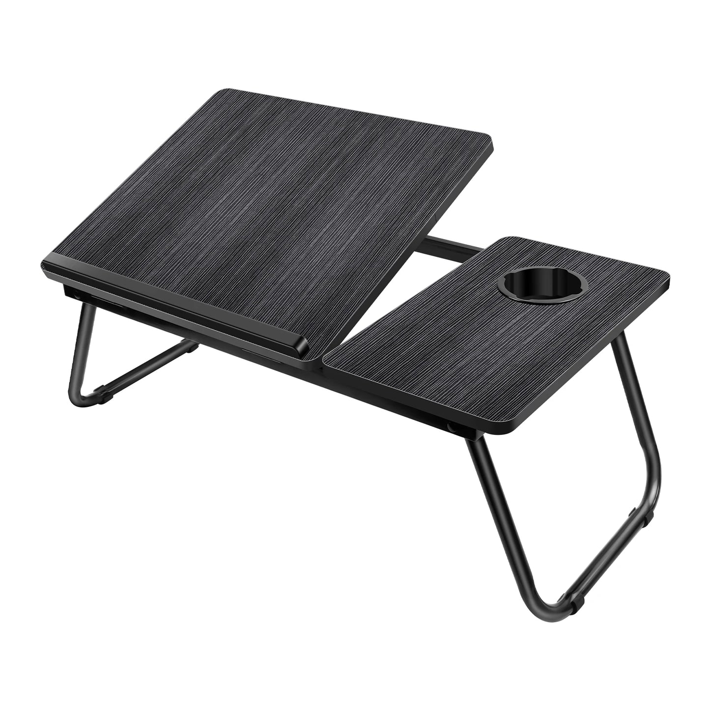 Laptop Desk, Laptop Bed Table with Foldable Legs & Cup Slot, Reading Holder Notebook Stand Breakfast Bed Tray Book Holder