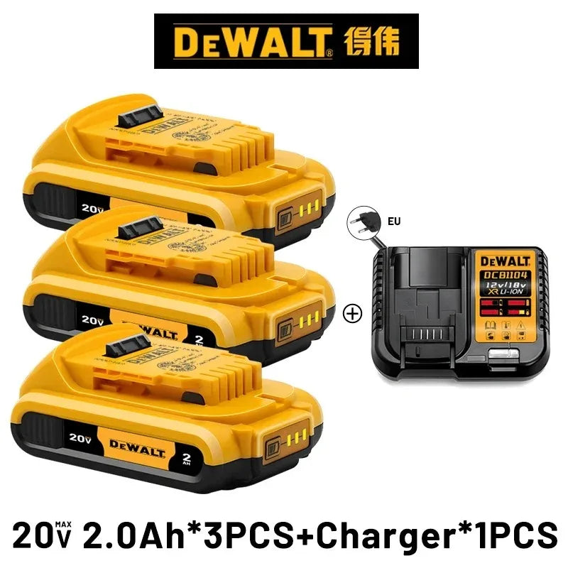 100% Original DeWalt 20V/60V 2.0Ah-9.0Ah MAX Battery Power Tool Replacement For DCB184 DCB181 DCB182 DCB200 Battery.