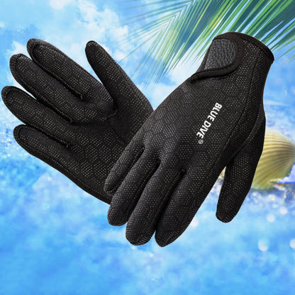 1.5mm Neoprene Gloves Adults Women Men Five Finger Warm Wetsuit Winter Gloves Anti Slip for Scuba Diving Snorkeling Surfing