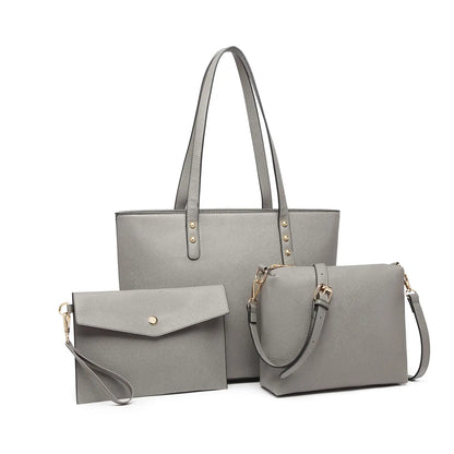 4 in 1 Totes Crossbody Bags Set PU tote bag Leather Shoulder Bag Handbag Purse with Detachable & Adjustable Strap for Women Lady