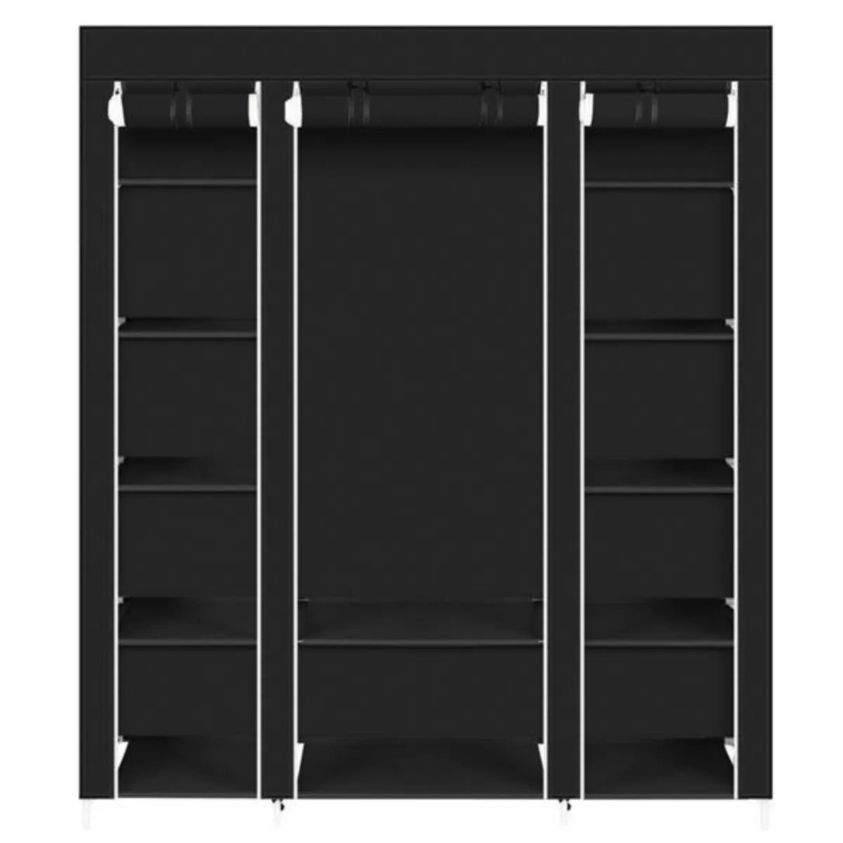 69" Portable Clothes Closet Wardrobe Storage Organizer with Non-Woven Fabric Quick and Easy to Assemble Extra Strong and Durable