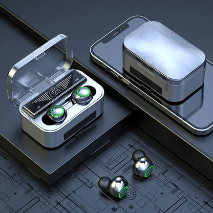 Soleeanre Wireless Headphones Stereo Earphone Gaming Headset Low Latency HD Calling Heavy Bass Earbuds With Microphone Supports