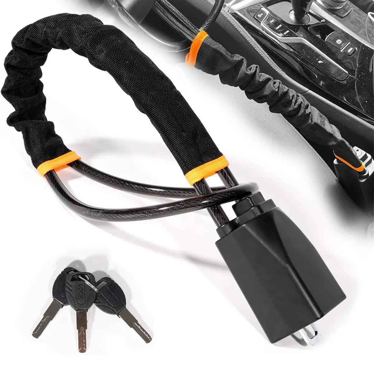 Universal Van Car Heavy Duty Anti Theft Steering Wheel Lock Security Safe + Keys