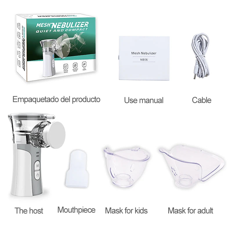 Kids Adult Inhaler Nebulizer Aerosol Machine Nebulizador Asthma Inhalation Medical Equipment Mini Handheld Mesh Nebulizator