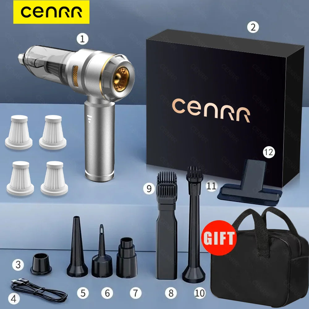 CENRR 998000PA Car Vacuum Cleaner Powerful Portable HandHeld Vacuum Cleaner For Car Wireless Cleaner Robot Car Accessories