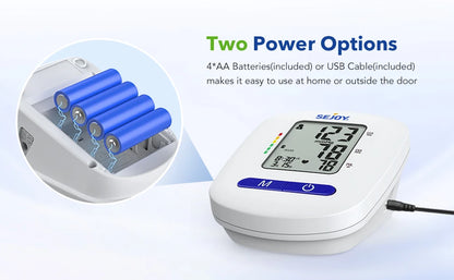 Sejoy DBP Blood Pressure Monitor Upper Arm Automatic BP Cuff Machine with LED Display for Home Use Health Care