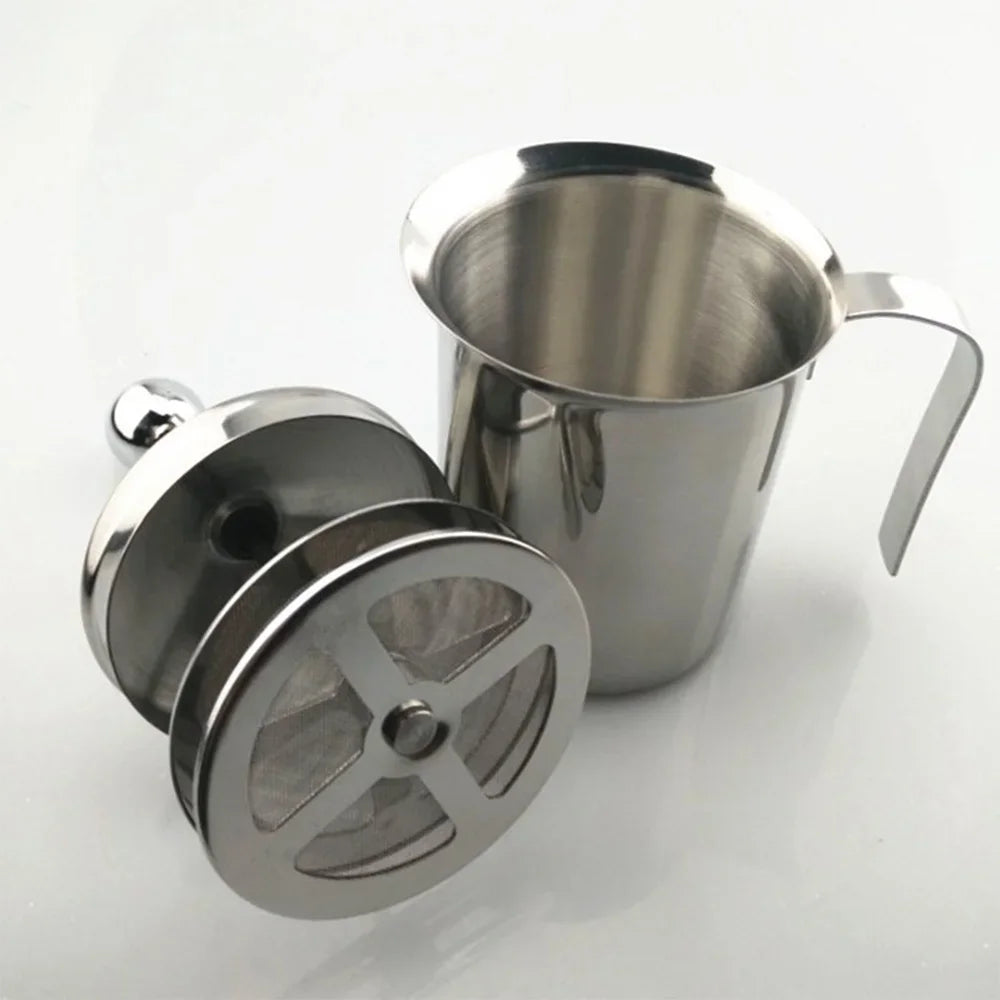Milk Bubble Machine Stainless Steel Manual Milk Beater Latte Milkshake Coffee Machine Milk Foam Hand-held Milk Jug Gift Set