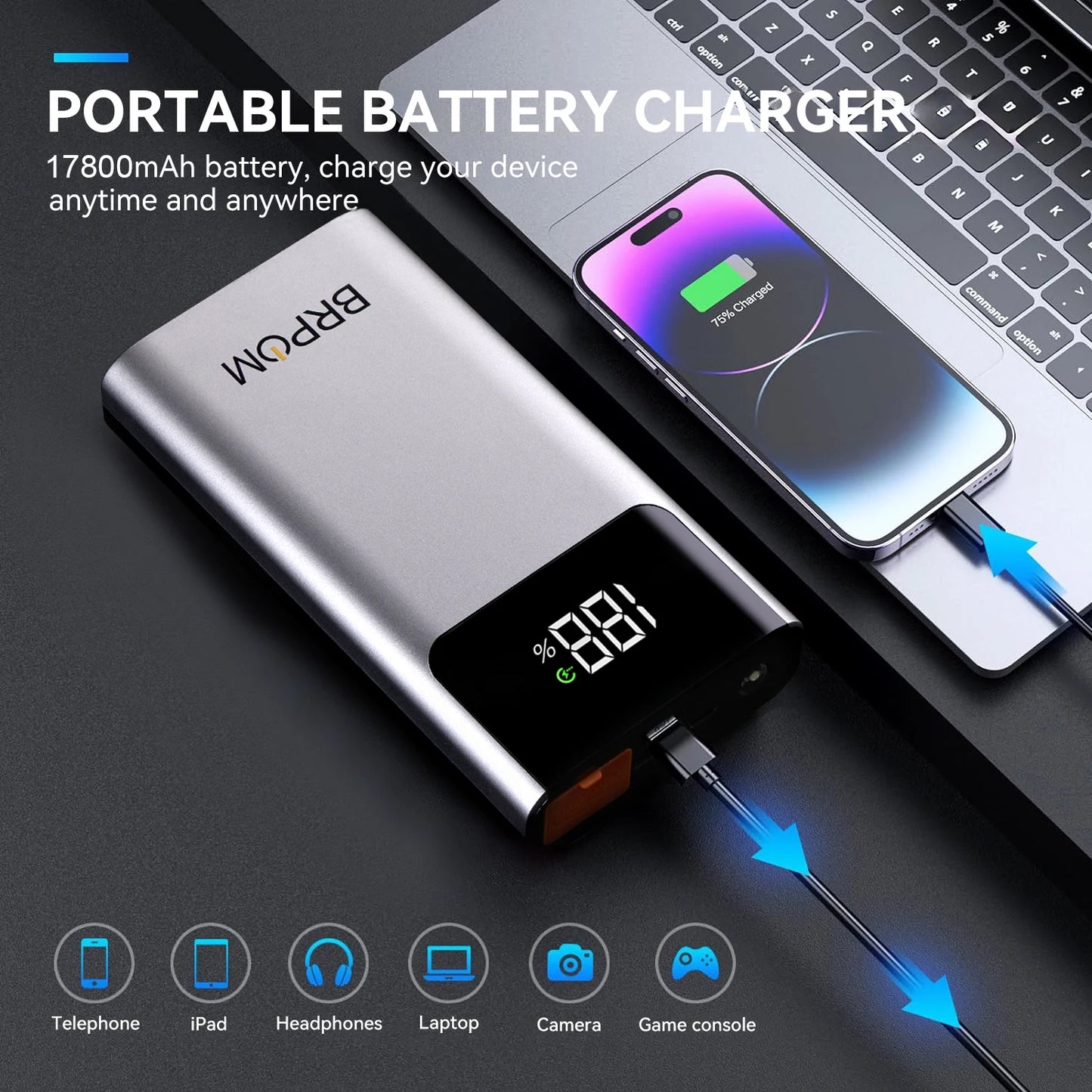 3-in-1 Portable Car Jump Starter 4000A Car Battery Booster Power Bank LED Lighting Small Battery Starter Device for 12V Car