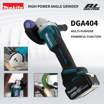 🔥Makita DGA404 18V Brushless Electric Angle Grinder 125mm Cordless Grinder Metal Wood Grinding Polishing Cutting Power Tool🛠️