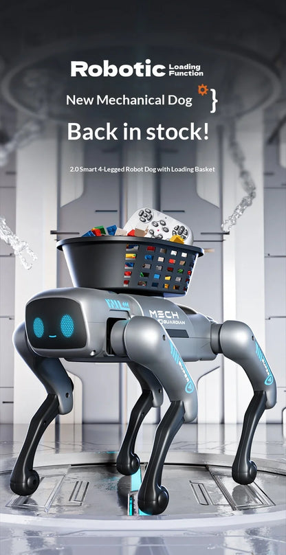 2026 New Ai Intelligent Smart Robot Dog Remote Control Toy Programmable With Loading Basket For Boys Birthday Festival Gift