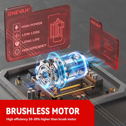 ONEVAN 2000W 200M/S Brushless Electric Turbo Fan Cordless Leaf Air Blowers Snow Dust Blowing Power Tool For Makita Battery Pin