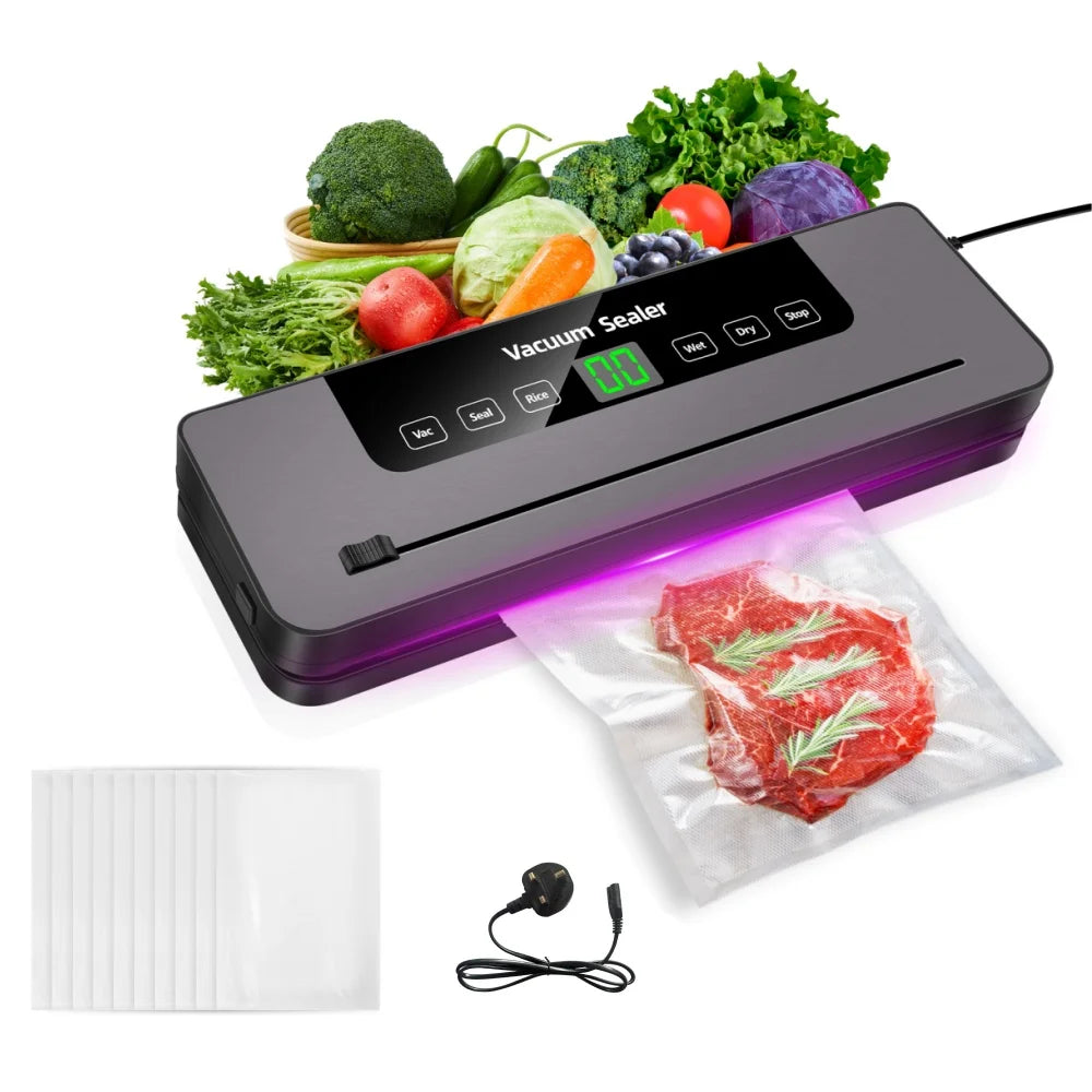 5-in-1 Multi-Functional Vacuum Sealer Food Vacuum Sealer Machine Automatic Food Sealer for Food Preservation With 10 Sealer bags