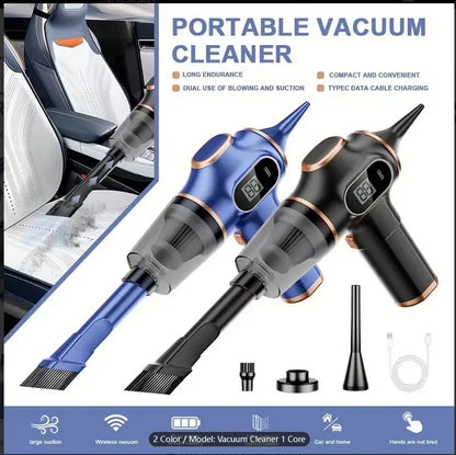 Home Appliance Portable Powerful Handheld Vacuum Cleaner, Long Battery Life Suitable for Cleaning Car and Home Debris