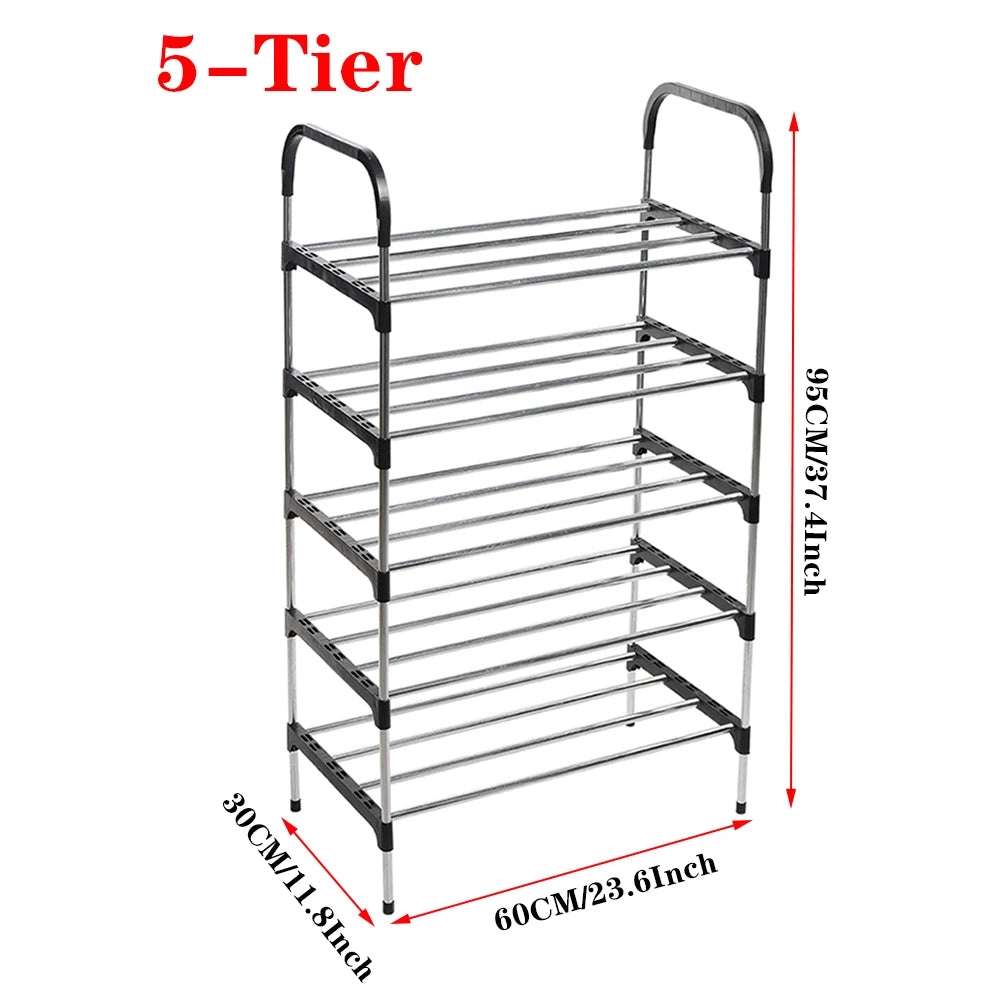 【Lifeideas】3/4/5 Tiers Shoe Rack Organizer Stackable Space Saving Shoe Shelf