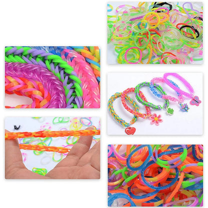 10000Pcs Assorted Colour Rubber Kit Box Loom Bands DIY Bracelet Making Set