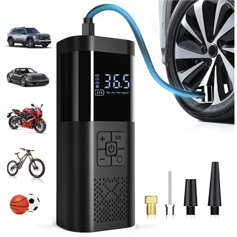 Car wireless inflator portable car auto inflator small sedan tire inflator motorcycle bicycle basketball inflator carryable