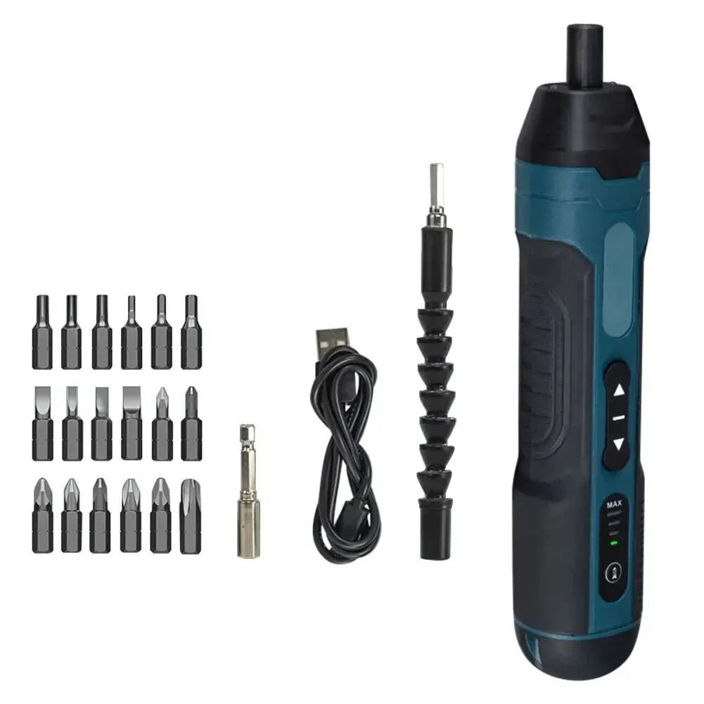 Mini Cordless Electric Screwdriver 1300mah Rechargeable Adjustment Multi-function Power Drill Disassembly Torque Repair Tools