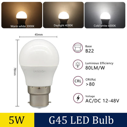 4-20PCS E27 B22 Base LED Bulb Lights AC DC 12V 24V 48V Lampada Luz Lamp 3W 5W 10W Spot Bulb Led Light Bulbs for Home Lighting