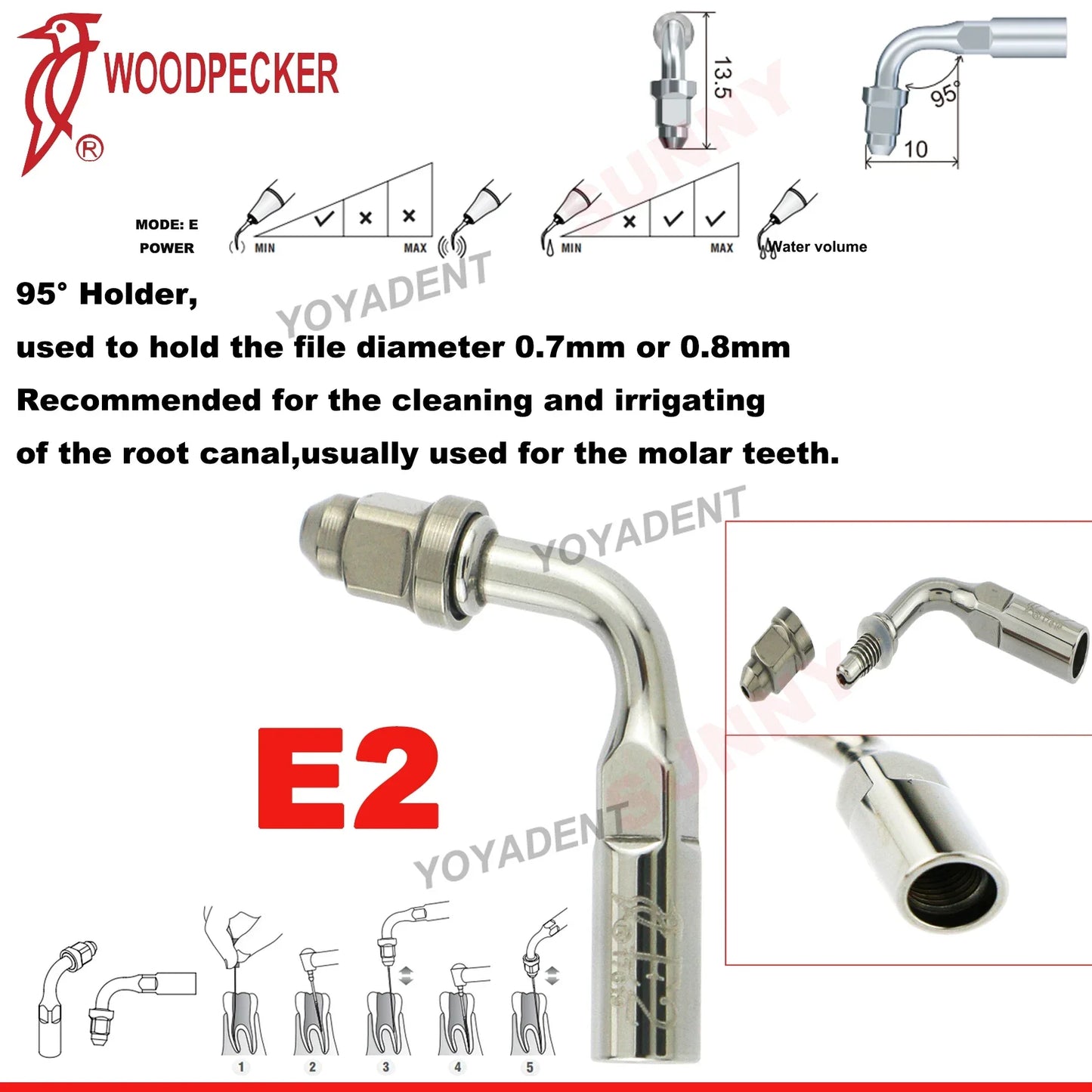 Woodpecker Dental Scaler Tips Ultrasonic Tooth Cleaning Machine Cutter Head Endo Perio Scaling Tips Fit EMS UDS Scaler Handpiece