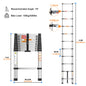 Telescopic Ladder Stainless Steel,load 150kg, Convenient Extendable ,For Pulling Walls, Changing Light Bulbs,Repairing Roofs,RV