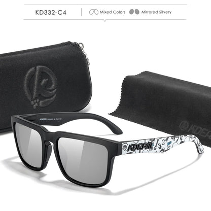 KDEAM Photochromic And Polarized Sunglasses Men Category 3 Polarized Sun Glasses Women Unique Frame Surface Eyewear With Case