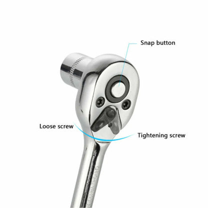 46PCS Ratchet Wrench Set Kit 1/4' Metric Drive Ratchet Phillips Torx Bits Allen Key Screwdriver Professional Metalworking Tool