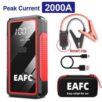 Power Bank 2000A/600A 12V Car Battery Jump Starter Portable Charger Petrol Diesel Auto Starting Device Booster Emergency Starter