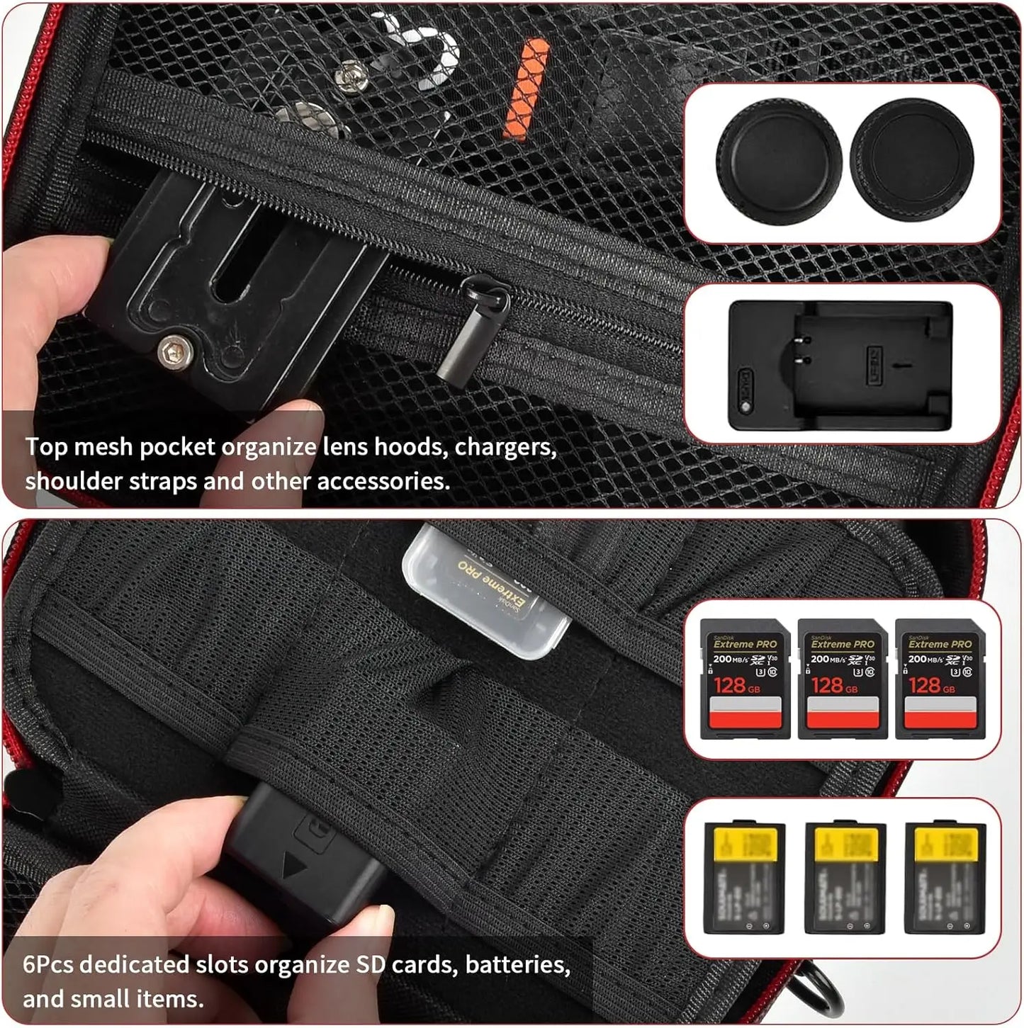 Camera Case for Sony Alpha ZV-E10 Alpha a6400/ a6700/ a6100/ a6000/ a6600/ a6500 Mirrorless Digital Camera, Hard Travel Bag with