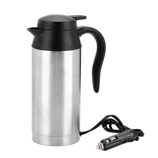 Portable 750ml 24V Travel Car Truck Kettle Water Heater Bottle Stainless Steel for Tea Coffee Drinking