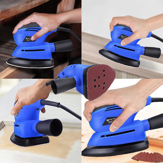 130W  Detail Sander Handheld Electric Sander Palm Sander Mouse Sander Small Sanding Machine for Wood Wall Sanding Polishing