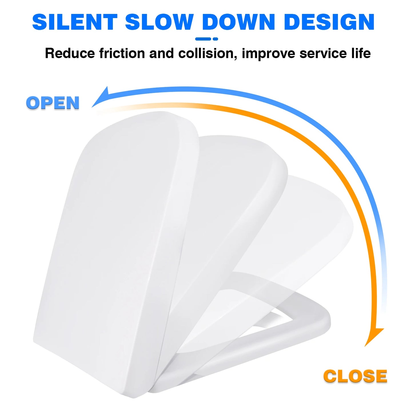 DayPlus Toilet Seat, Soft Close Toilet Seats White with Quick Release, Sturdy Duroplastic Anti-Bacterial Toilet Lid WC Seats