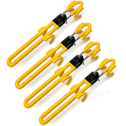 1/2/4Piece Vehicle Anti-Theft Security Lock with Adjustable Length Clamp Double Hook Locks Heavy Duty Steering Wheel Lock w/Keys