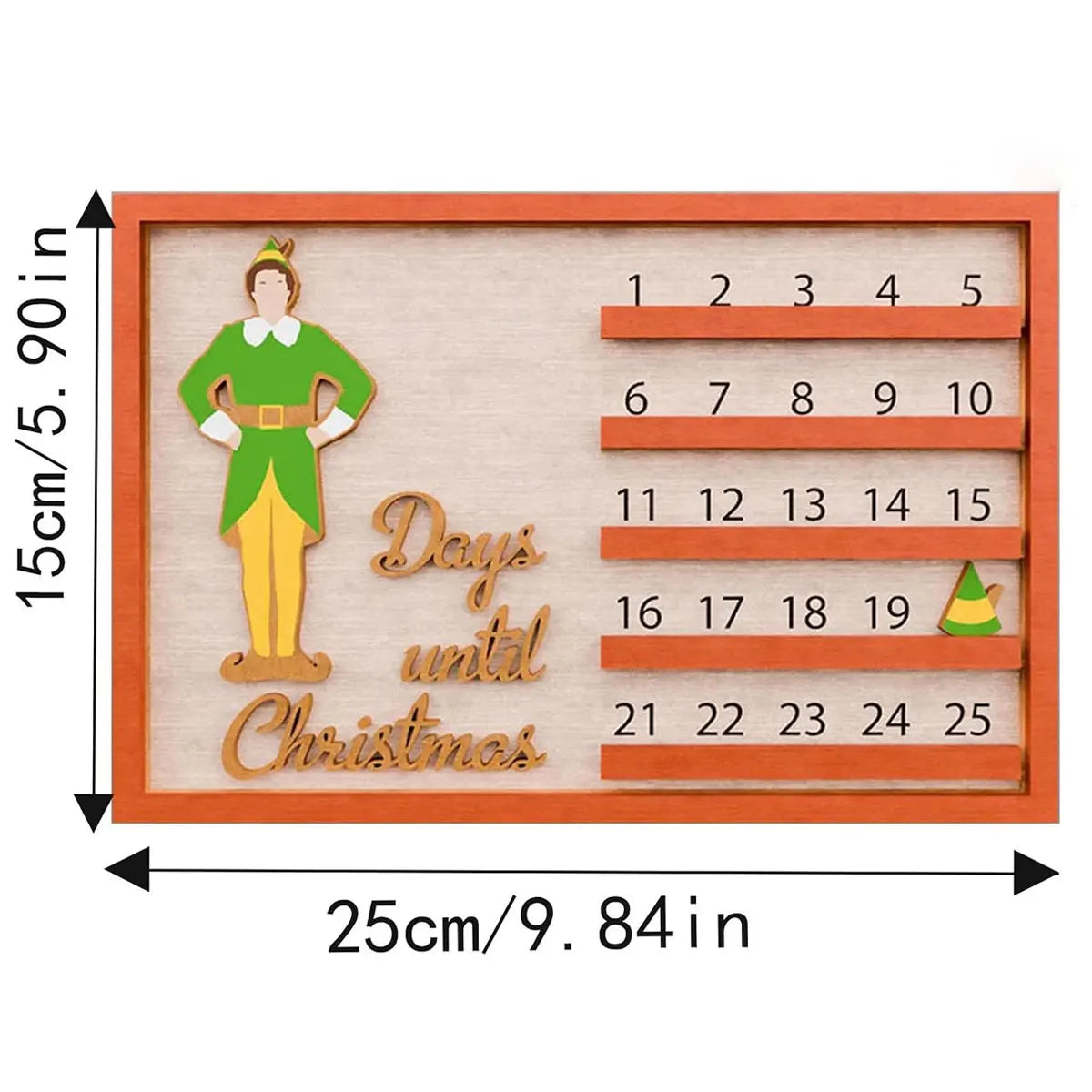 Christmas Calendar Unique Countdown To Christmas Sign Farmhouse Tabletop Number Date Rustic Home Decor Cartoon Patterns Table