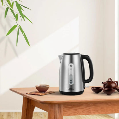 Electric Kettle 3000W Fast Boil 1.7L Stainless Steel Kettle with  LED Indicator,Water Level Indicator, Dry Burn Protection